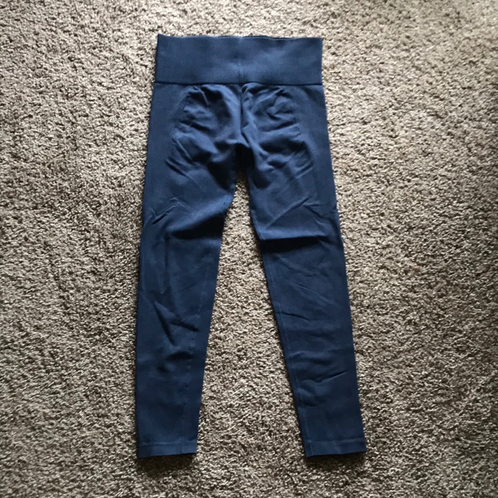 High Waisted Navy Leggings